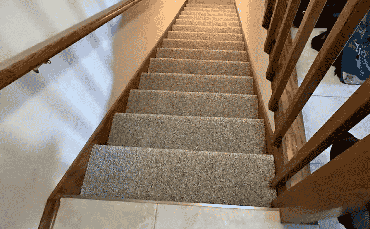 stair runner in a WI hallway