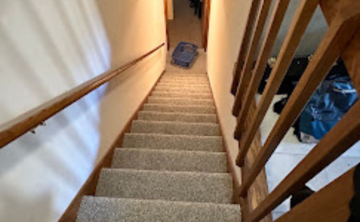 stair runner in a WI hallway