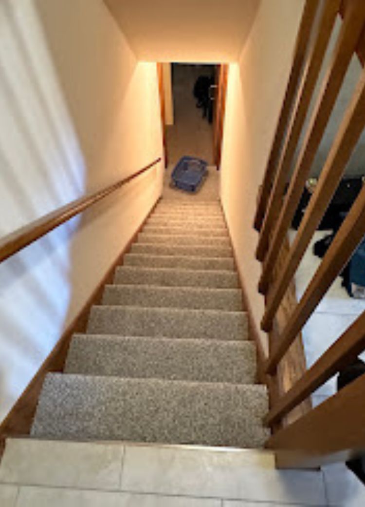 stair runner in a WI hallway