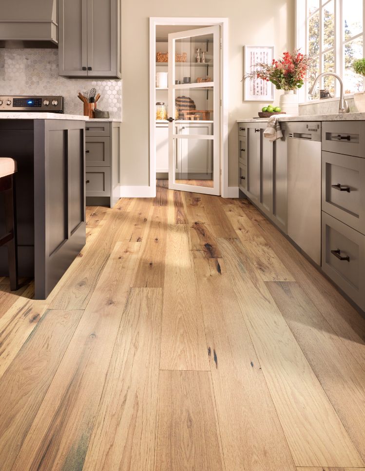 hardwood floors in a Sturtevant kitchen