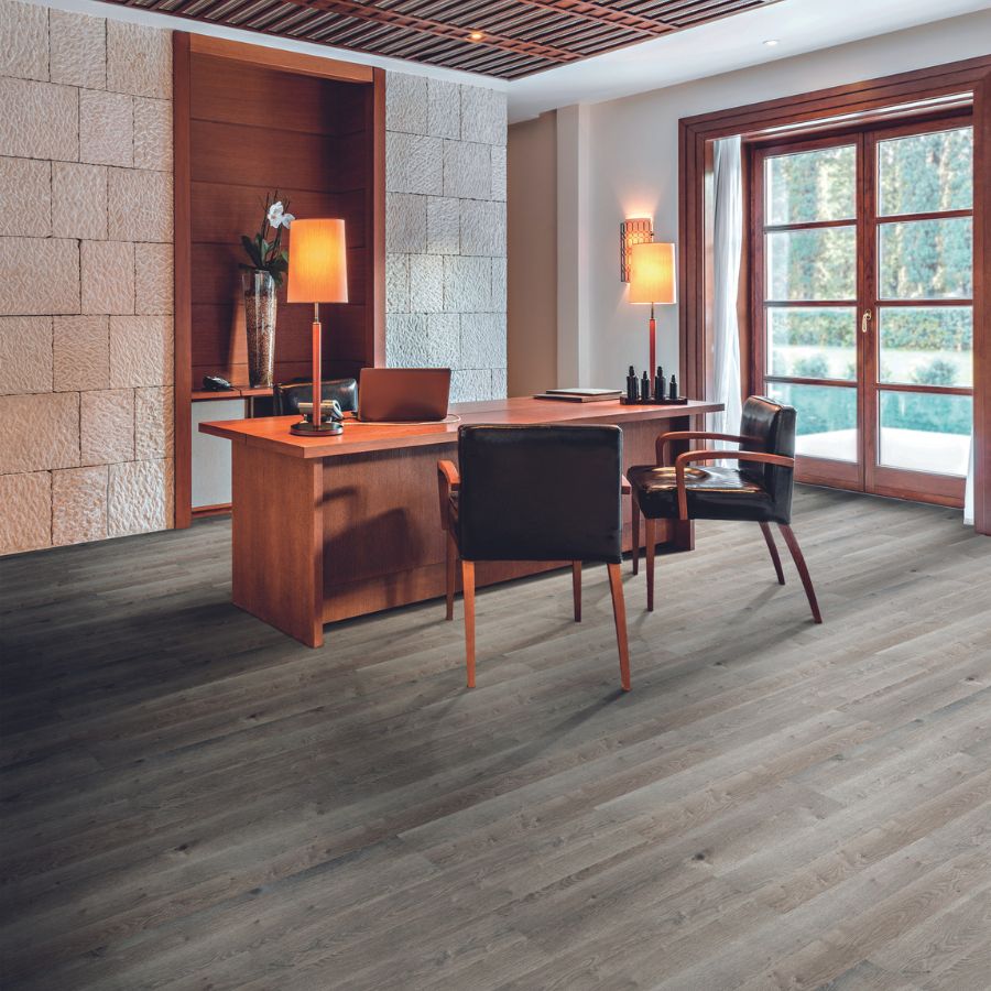 Luxury vinyl floors in a office