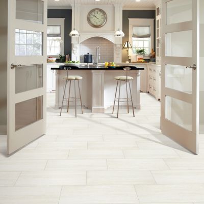 tile floors in a bright Sturtevant kitchen